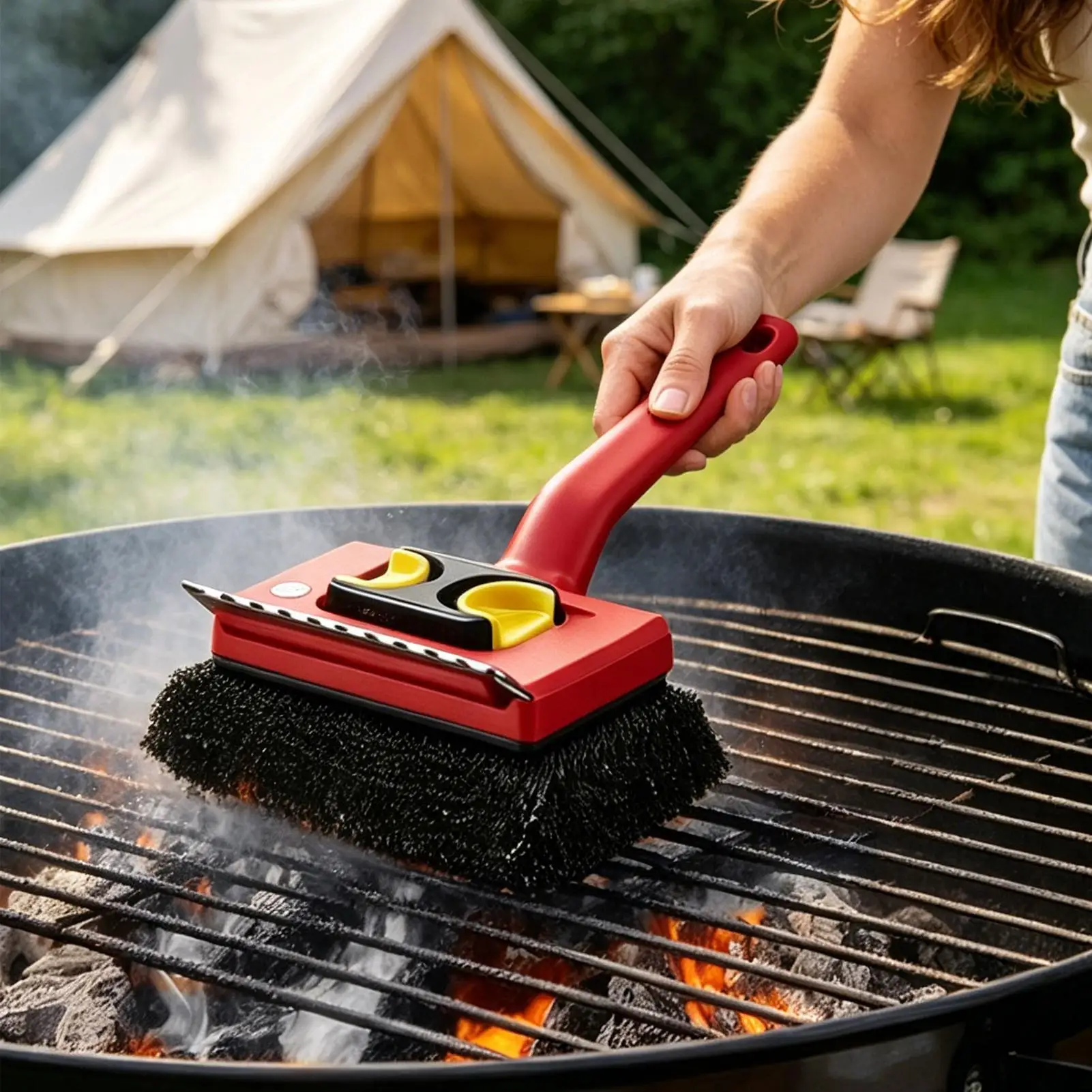 Power Tools Use - Long Handle Electric Grill Brush,No Shedding