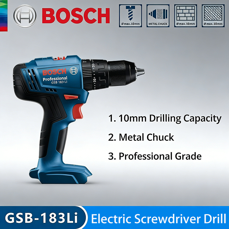 Power Tools Use - Bosch GSB183-LI Electric Drill Screwdriver Cordless