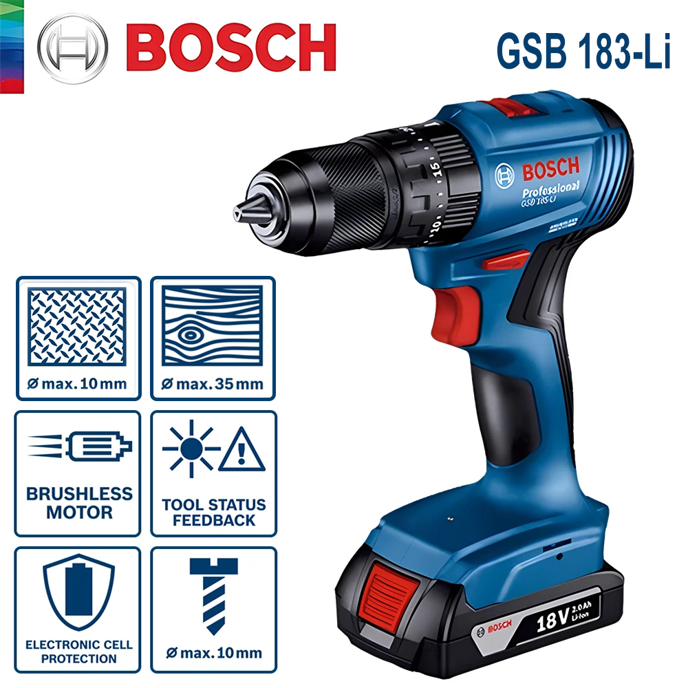 Power Tools Use - Bosch GSB 183-LI Electric Drill Screwdriver