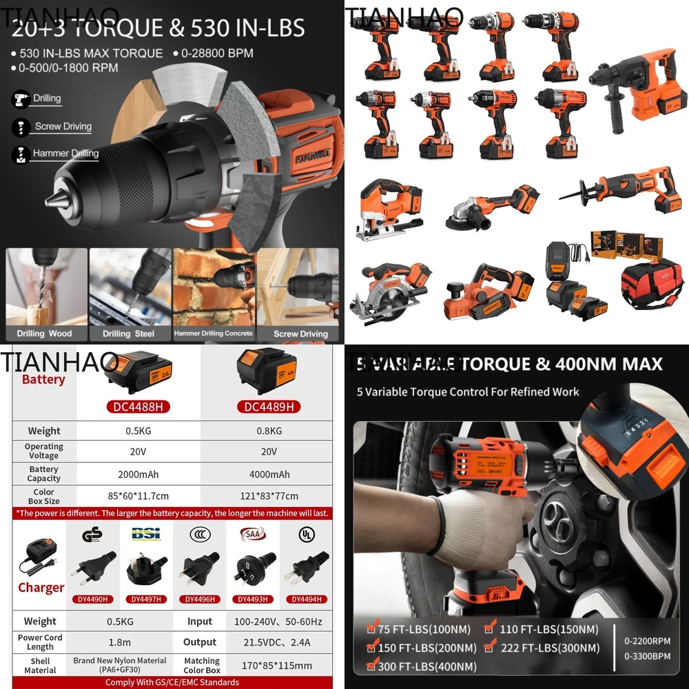 KAFUWELL PA4500 72H 20V Cordle - Combo Power Tools recension och pris