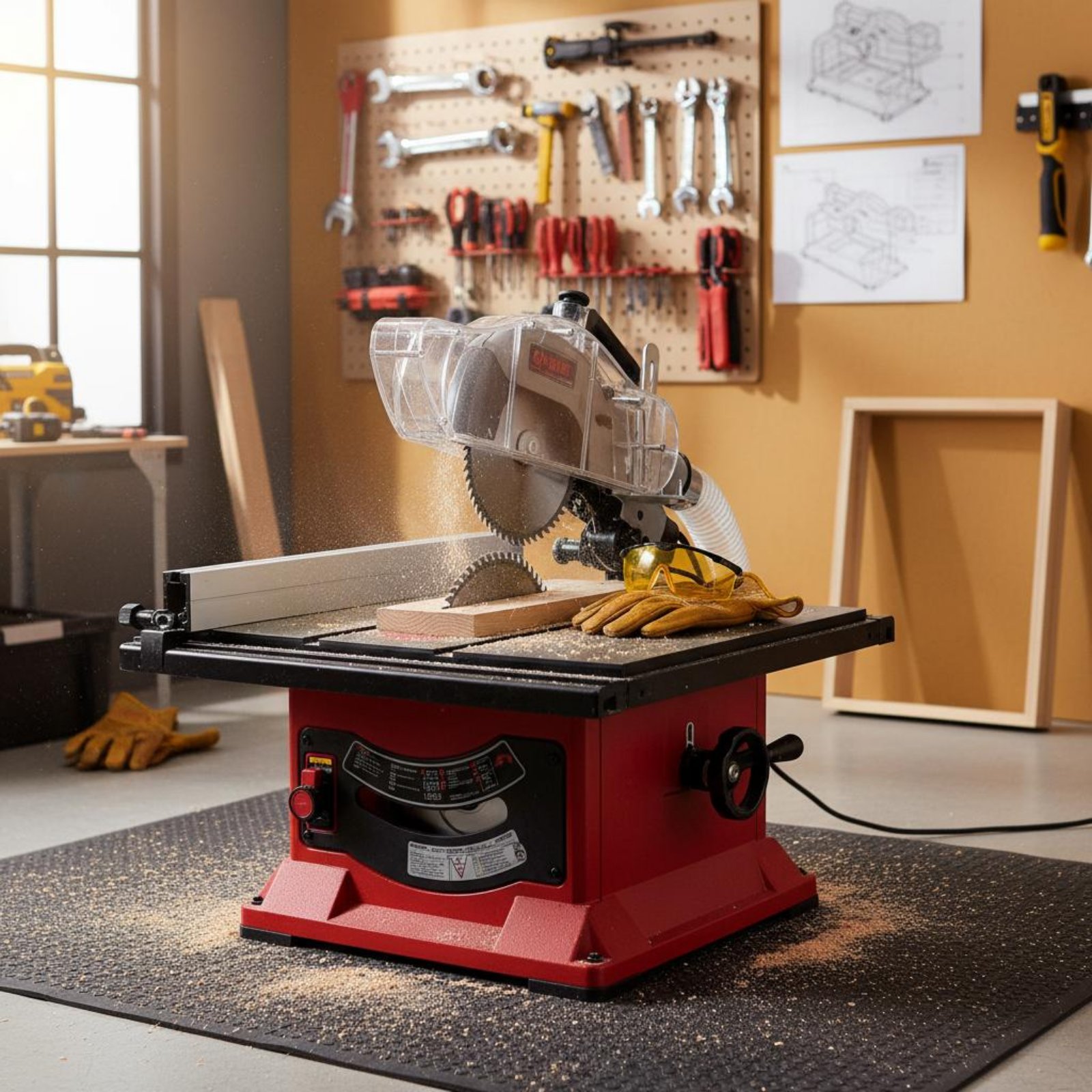 Table Saw Dust Guard Transpare - Power Tools Safety recension och pris
