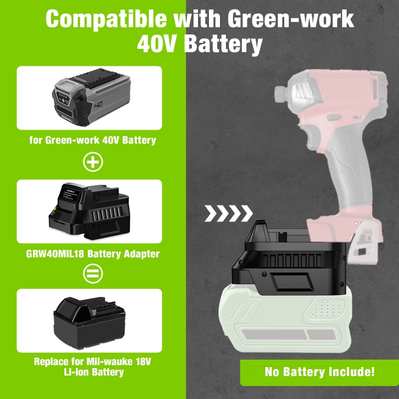 GRW40MIL18 Battery Adapter Con - Power Tools Use recension och pris
