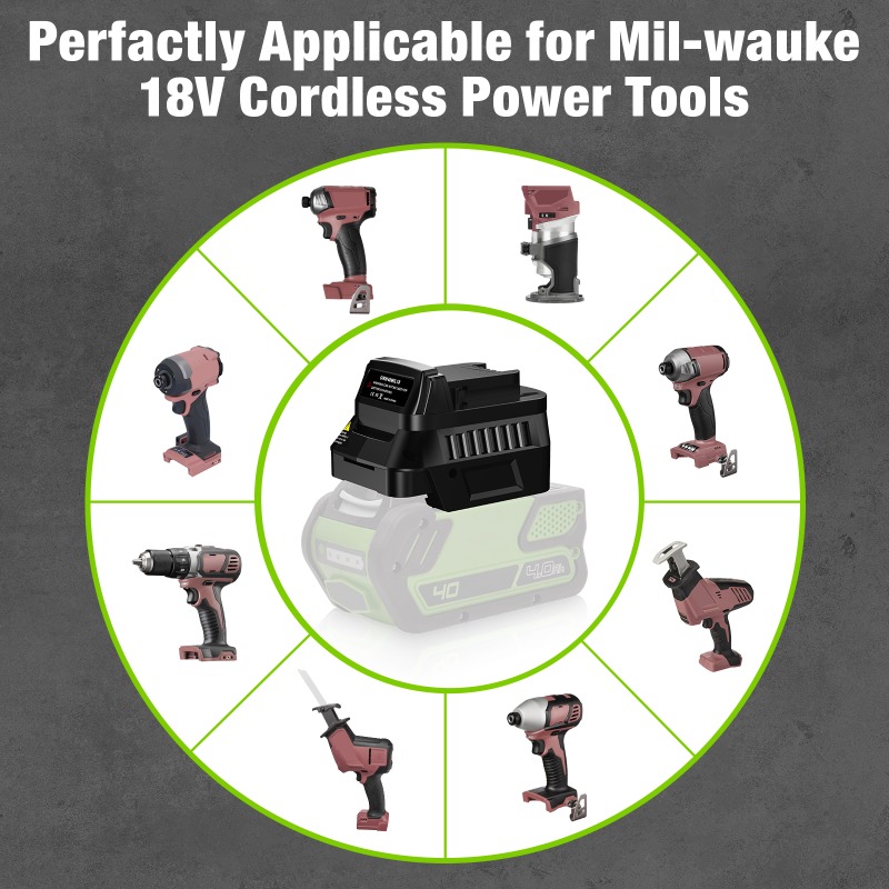 GRW40MIL18 Battery Adapter Con - Power Tools Use recension och pris